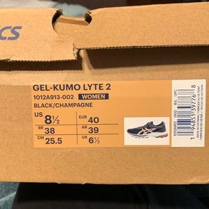 Brand new ASICS Ortholite 8.5 Black/Champagne